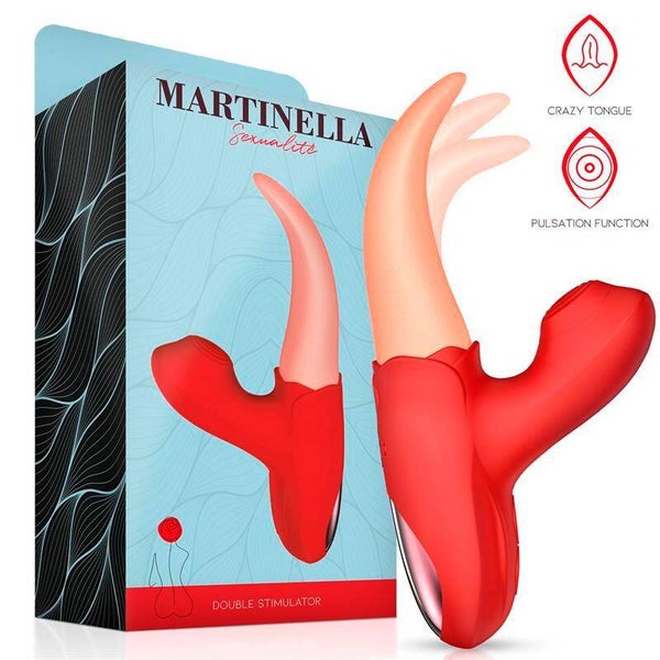 MARTINELLA Double Stimulateur Langue Folle et Pulsation