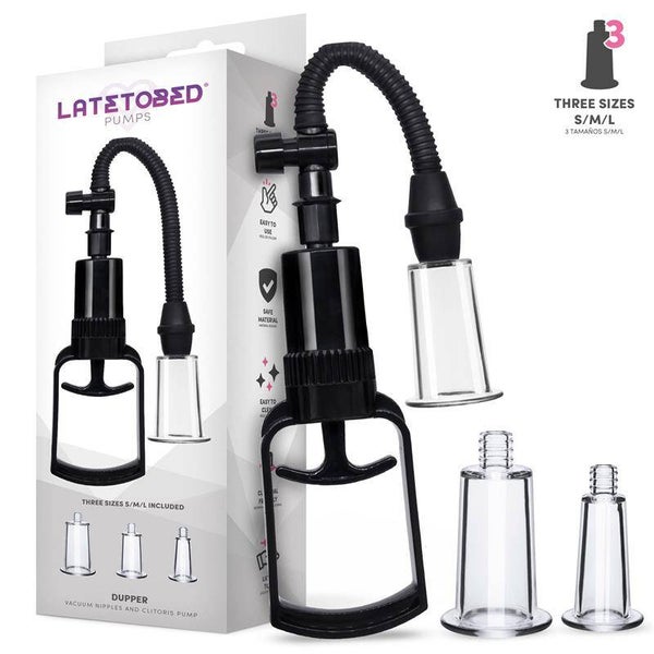 Pompe manuelle LATETOBED Dupper pour clitoris et mamelons, 3 tasses