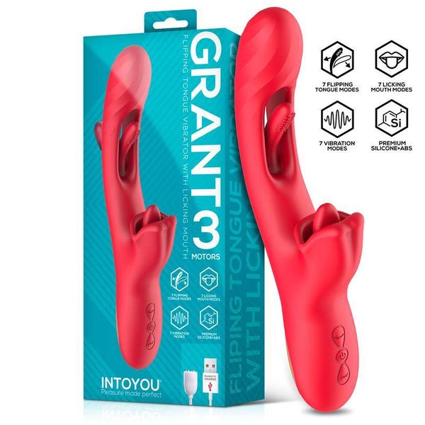 INTOYOU Grant Flipping Tongue avec vibromasseur buccal à léchage à 360°
