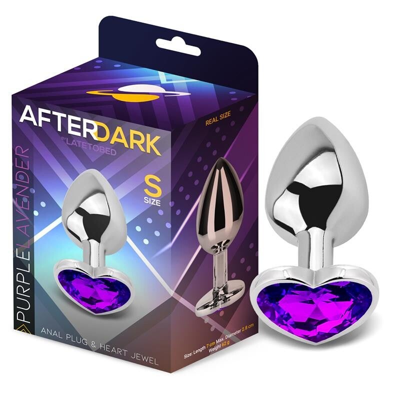 AFTERDARK PLUG ANAL EN FORME DE CŒUR, VIOLET LAVANDE, TAILLE S