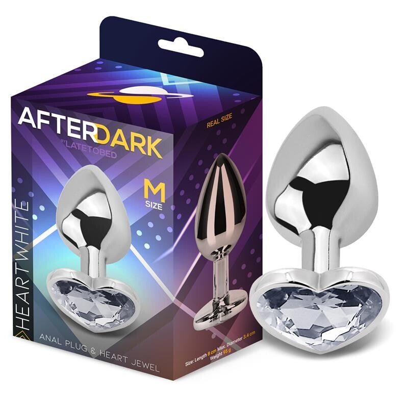 AFTERDARK PLUG ANAL EN FORME DE CŒUR BLANC TAILLE M