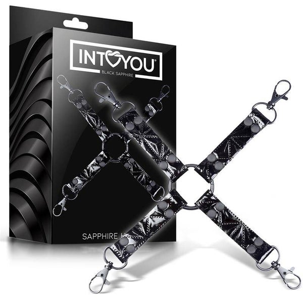 Black SAPHIRE Hog Tie Saphir Cuir Végan