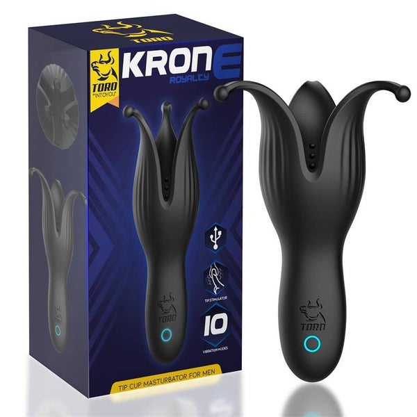 MINOTHOR Krone Tip Cup Masturbateur pour hommes en silicone USB