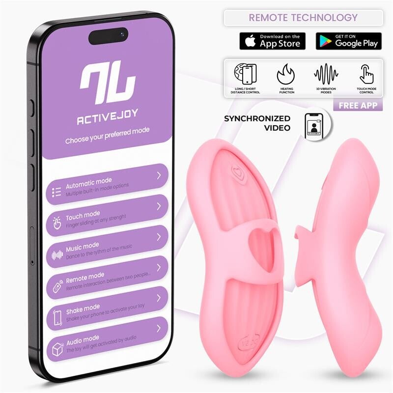 INTOYOU APP SERIES Laia Vibrateur chauffant pour doigt et application rose