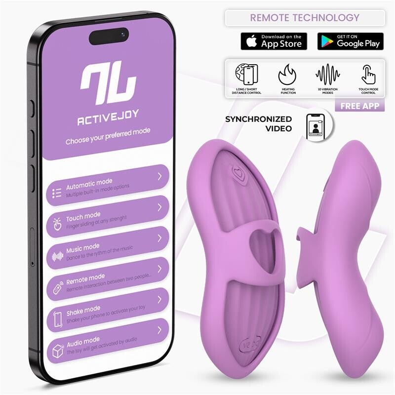 Vibrateur chauffant pour doigt Laia de la série INTOYOU APP, lavande