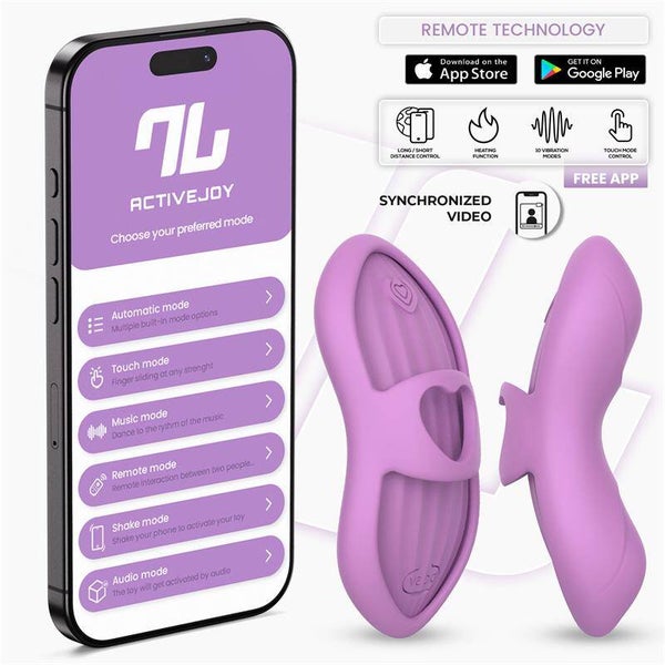 Vibrateur chauffant pour doigt Laia de la série INTOYOU APP, lavande