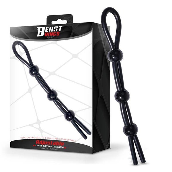Anneau pénien ajustable en silicone BEAST RINGS Lasso