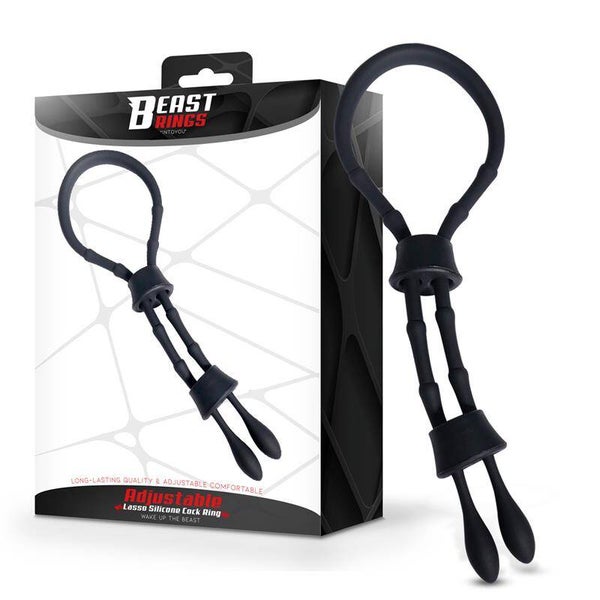 Anneau pénien ajustable en silicone BEAST RINGS Lasso