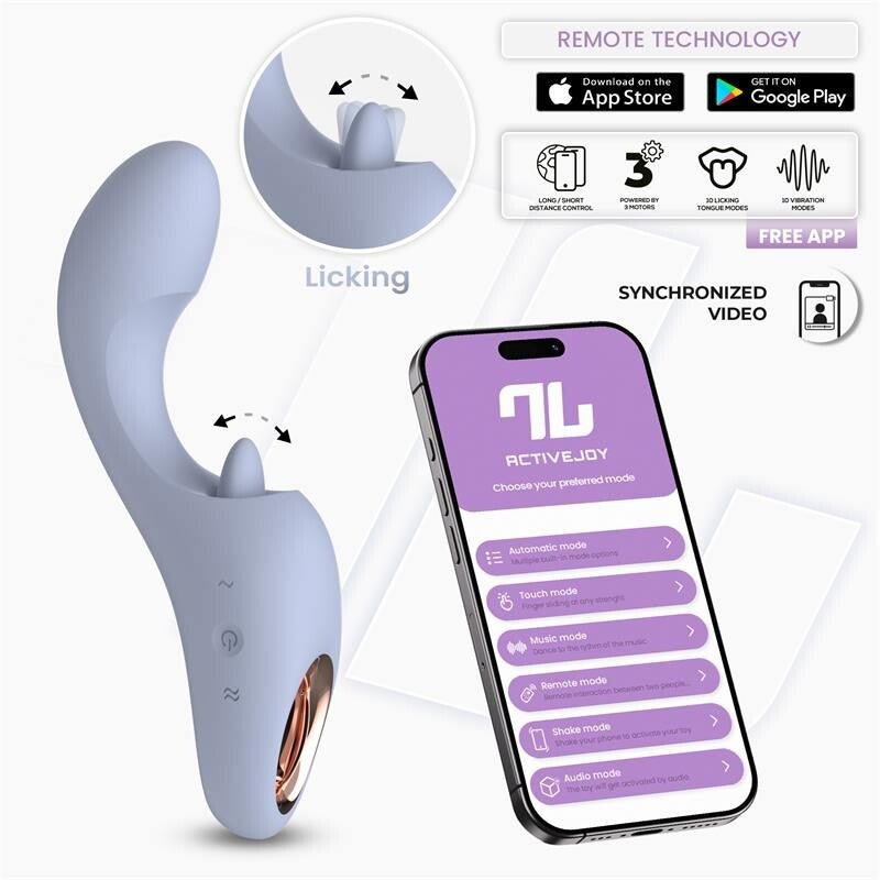 INTOYOU APP SERIES Vibrateur à langue léchante avec application