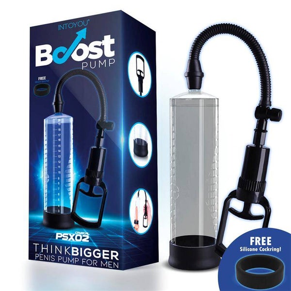 Pompe à pénis manuelle BOOST PUMPS PSX02 Crystal