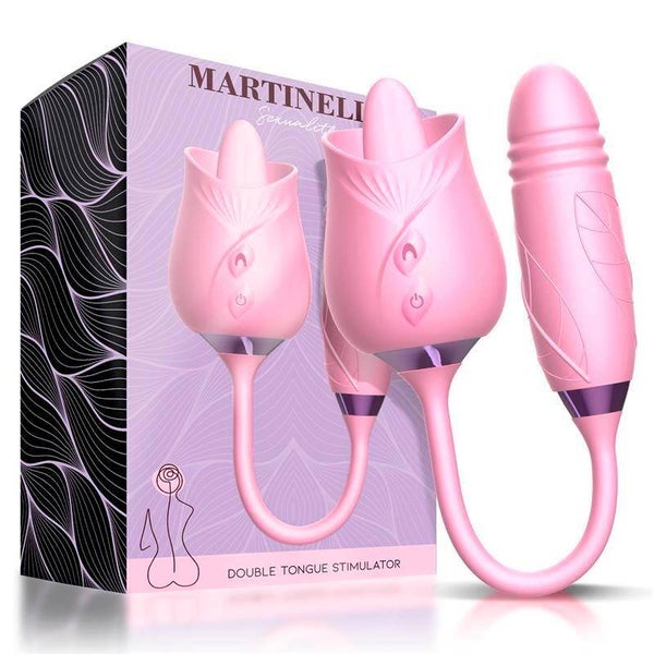 MARTINELLA Stimulateur de clitoris à double langue et œuf vibrant Martinella