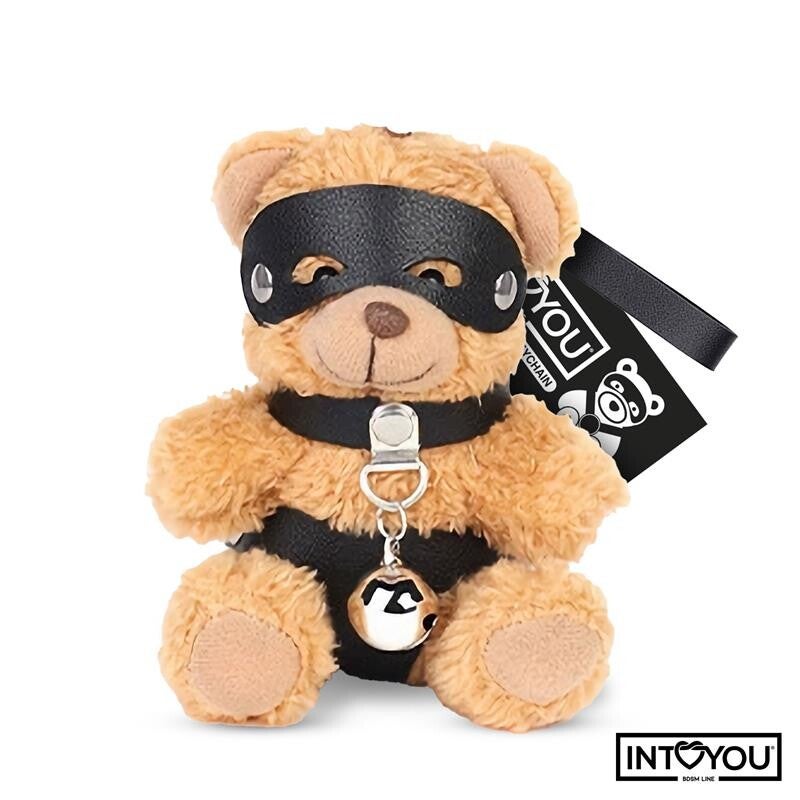 Porte-clés Mimi de la gamme BDSM INTOYOU, ours en peluche BDSM avec collier et clochette