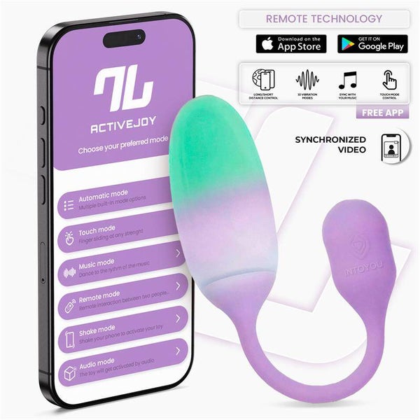 APPLICATION INTOYOU SERIES NexEgg Œuf vibrant double couche en silicone Lilas/Pistache