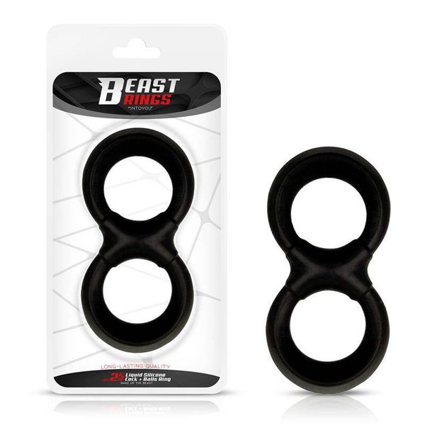 Anneaux péniens et testiculaires BEAST RINGS en silicone liquide 25 mm