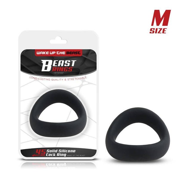 Anneau pénien BEAST RINGS en silicone solide, 47,5 mm, taille M