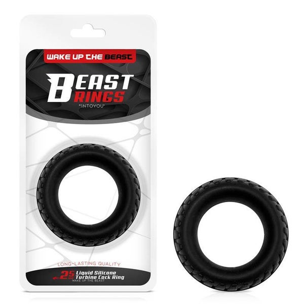 Anneau pénien BEAST RINGS en silicone liquide Turbine 25 mm