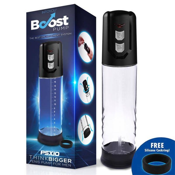 Pompe à pénis automatique BOOST PUMPS PSX10 Crystal