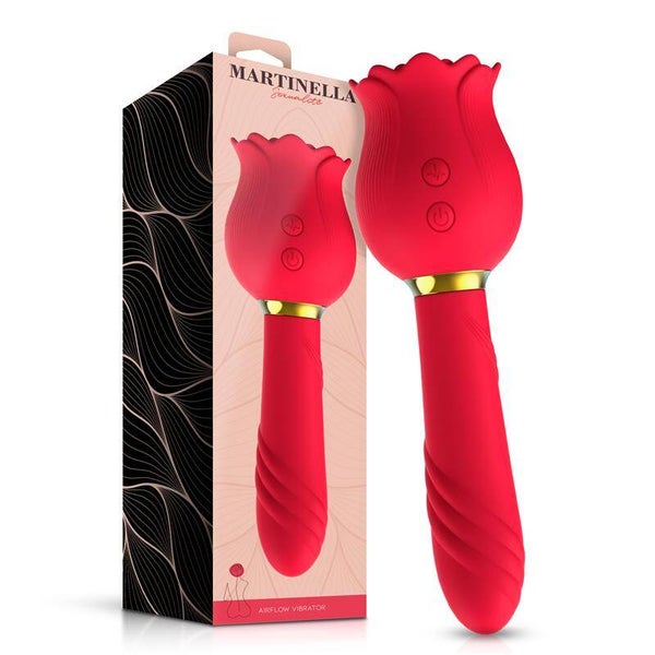 MARTINELLA Rose avec ventouse et vibromasseur 2 en 1