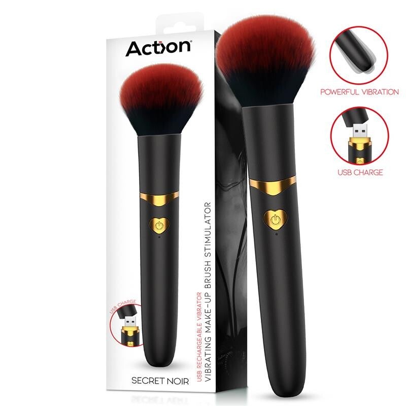 Pinceau de maquillage vibrant Secret Noir d'ACTION