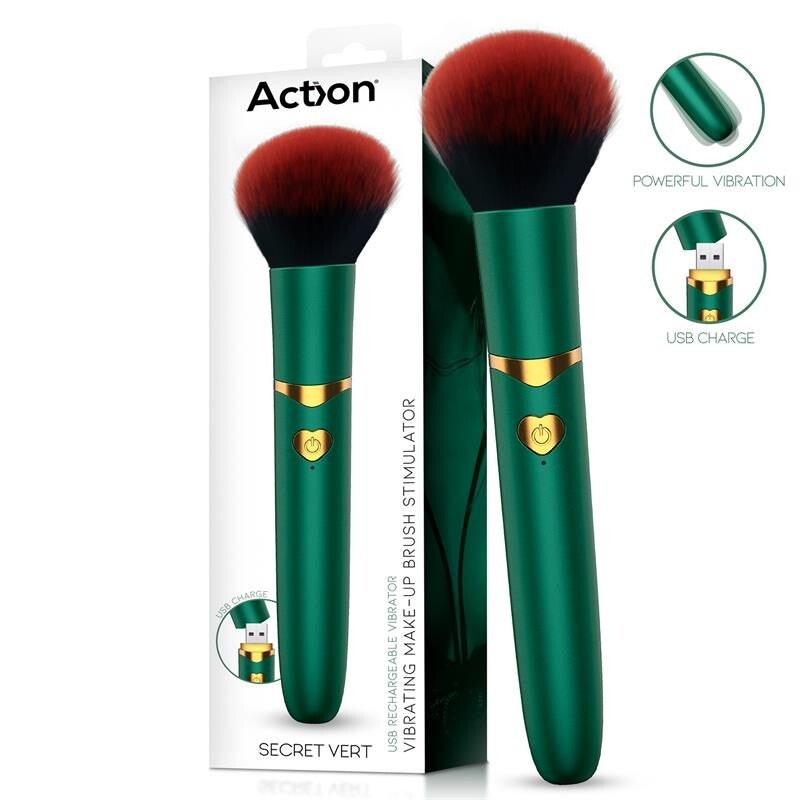 Pinceau vibrant de maquillage ACTION Secret Vert Vert