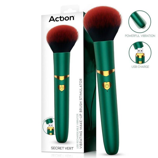 Pinceau vibrant de maquillage ACTION Secret Vert Vert