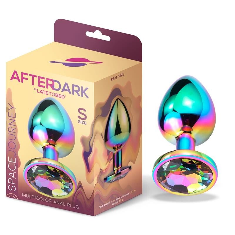 AFTERDARK SPACE JOURNEY PLUG ANAL MULTICOLORE AVEC BIJOU, TAILLE S