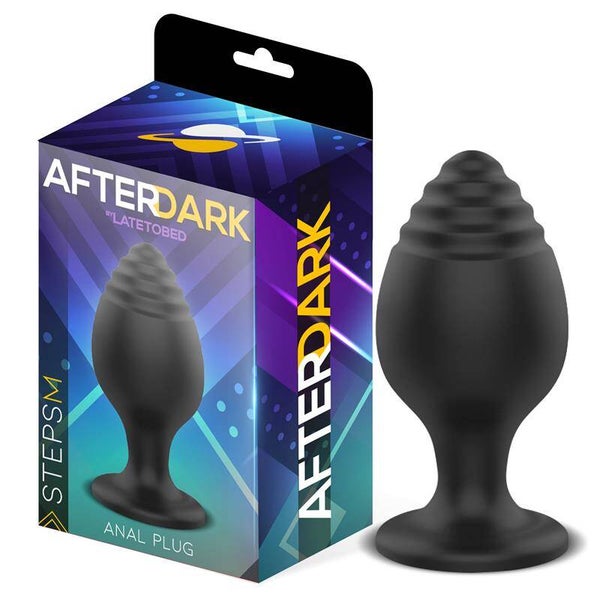 Plug anal AFTERDARK Steps en silicone, taille M, 7,2 cm x 3,5 cm