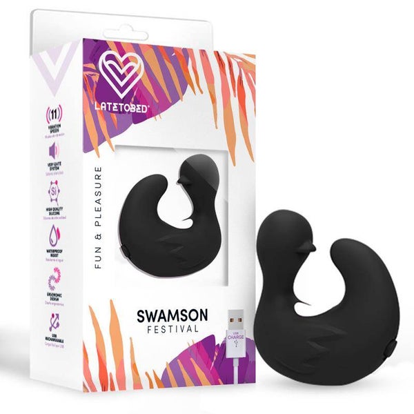 FESTIVAL Stimulateur Swanson Caneton Dé à coudre USB Silicone Noir