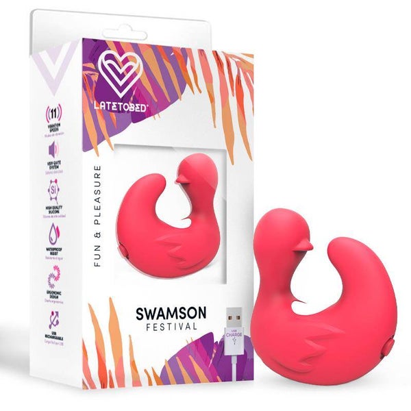 FESTIVAL Stimulateur Swanson Caneton Dé à coudre USB Silicone Rose