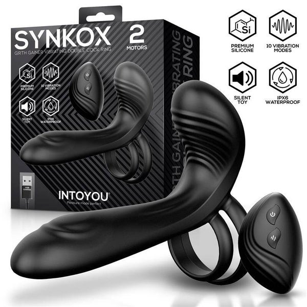 Anneau pénien vibrant double INTOYOU Synkox