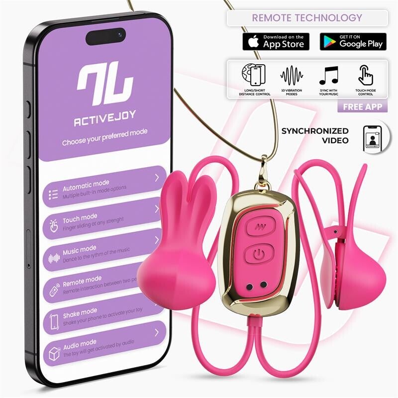 Série INTOYOU APP : Pinces à tétons chatouilleuses avec vibration, télécommande et collier avec application