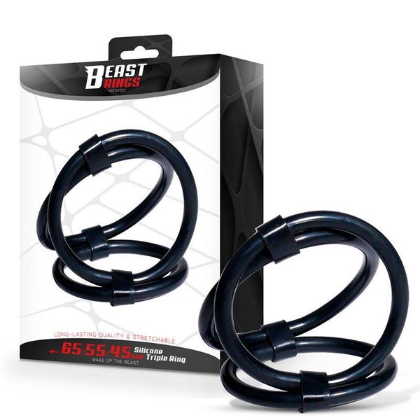 Anneaux BEAST RINGS à triple anneau en silicone