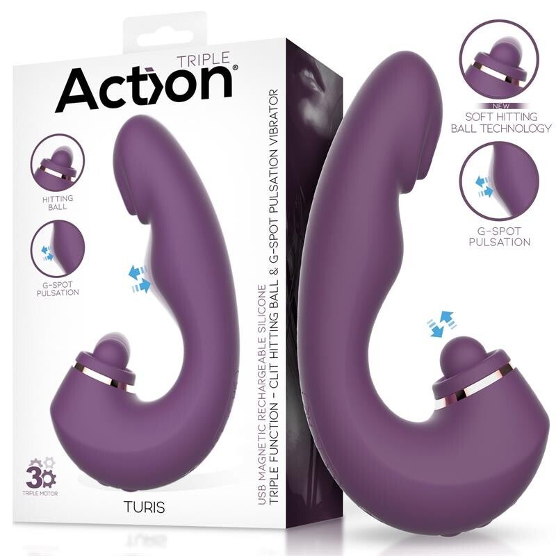 Balle de frappe douce ACTION Turis avec pulsation et vibration du point G