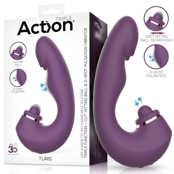 Balle de frappe douce ACTION Turis avec pulsation et vibration du point G