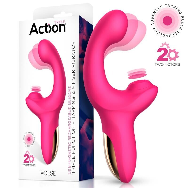 ACTION Volse Triple fonction Vibe avec tapotement du doigt et pulsation
