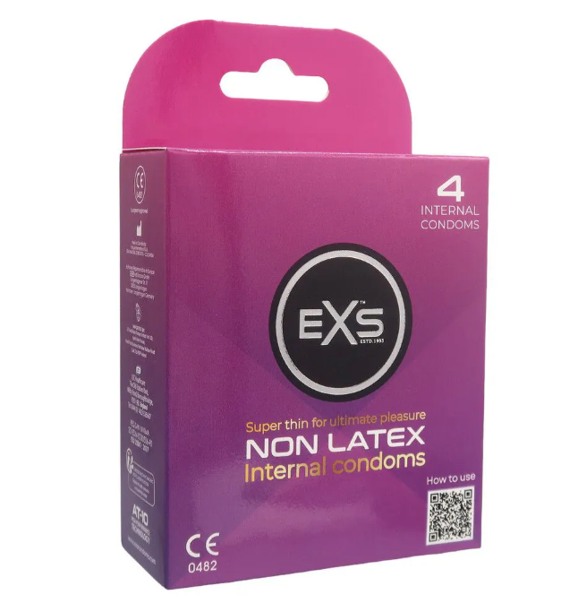 Préservatifs internes EXS sans latex - Lot de 4