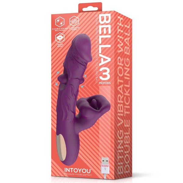INTOYOU Bella Vibe avec double balle de chatouillement et 3 moteurs mordants