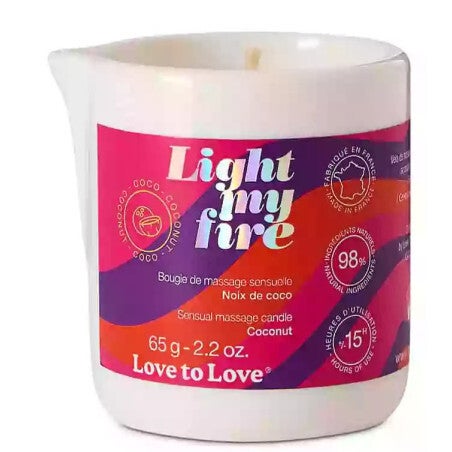 Bougie de Massage Light my fire 65g Noix de coco