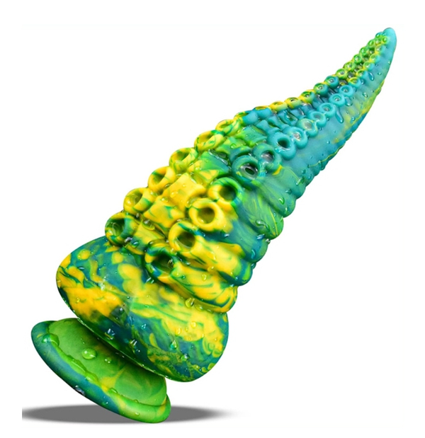 Gode tentacule Sealik 20 x 8cm Jaune-Vert