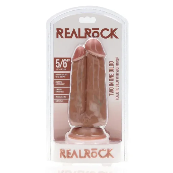 Godemiché 2 en 1 12,7/15,2 cm - Couleur beige