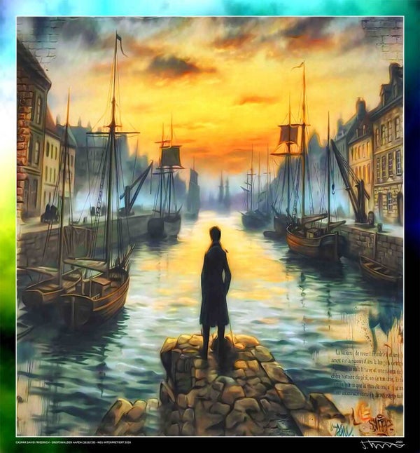 CASPAR DAVID FRIEDRICH - GREIFSWALDER HAFEN - NEU INTERPRETIERT