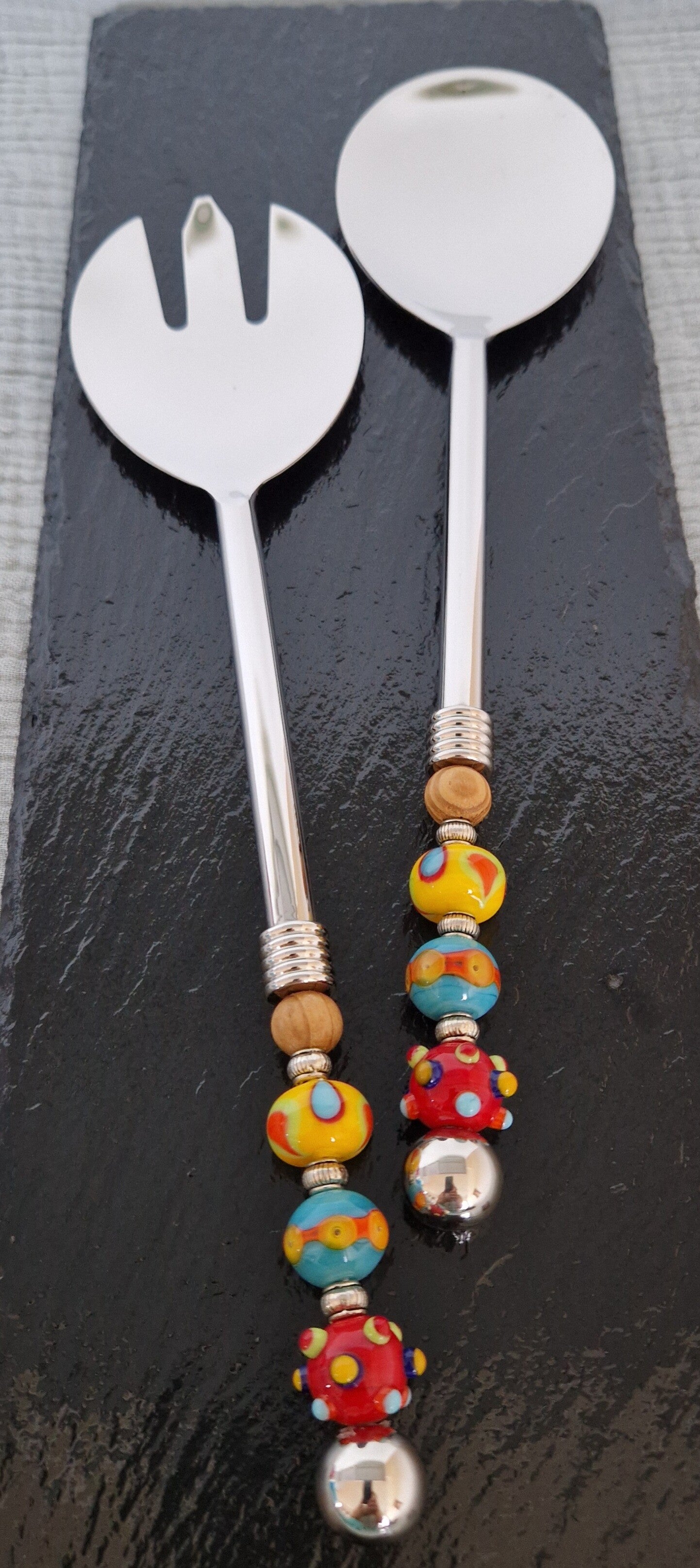 Salatbesteck Kunterbunt