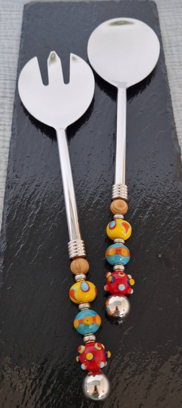 Salatbesteck Kunterbunt