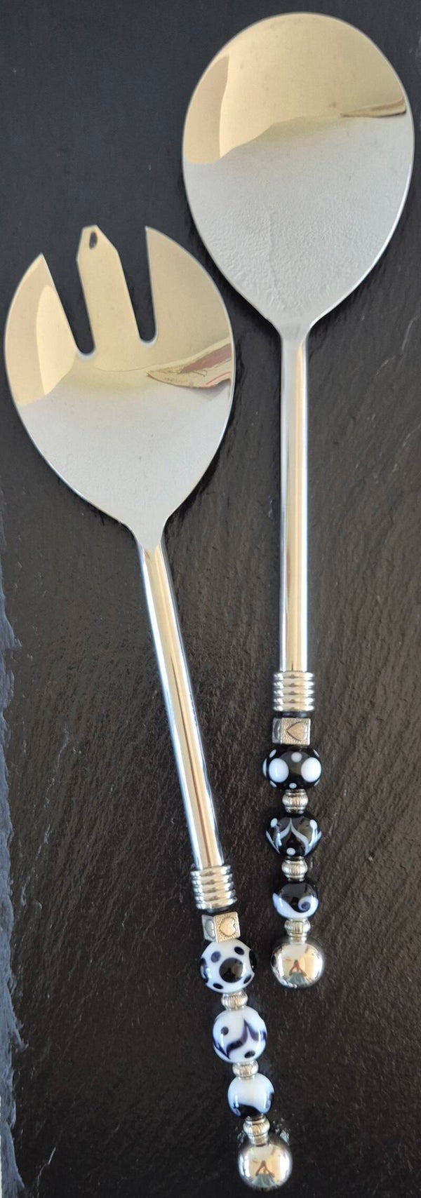 Salatbesteck Black & White 27 cm