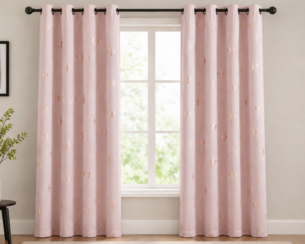 Jubilantex Pink Butterfly Blackout Curtains 2 Panels 84"L×52"W