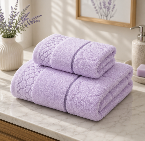 Premium 100% Cotton Bath 2 pieces set bath Towel – Ultra Soft & Highly Absorbent