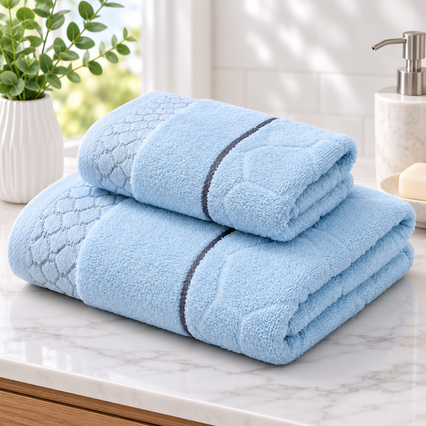XAIVORA Premium 100% Cotton 2 pieces Bath Towel sets – Ultra Soft & Highly Absorbent