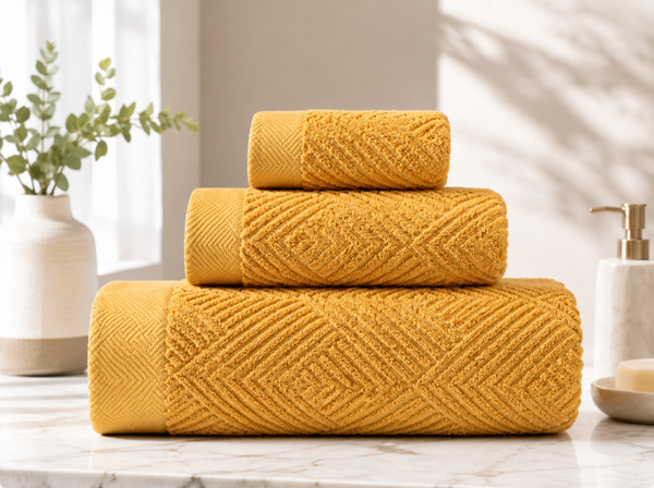 Thick 100% Cotton Bath Towel Three-Piece Set