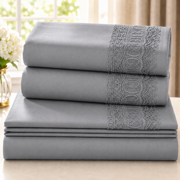 Luxury Bamboo Blend Queen Sheet Set – Deep Pocket 16” – Extra Soft – Wrinkle Resistant – 4 Piece Bedding Set