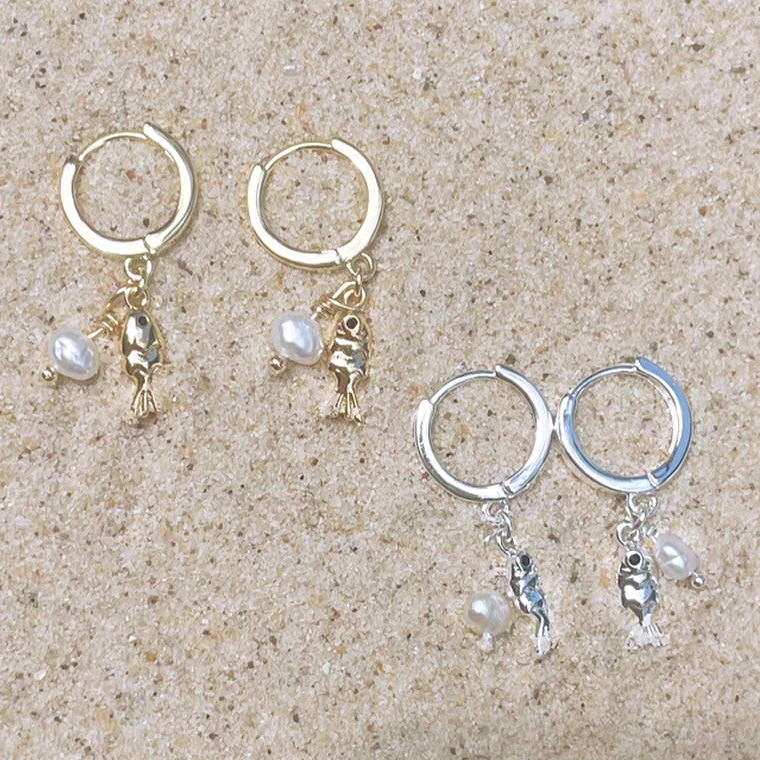 -Salty Swimmer Earrings-